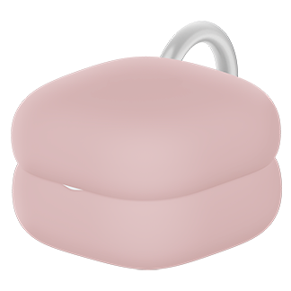 Калъф за зареждане на LinkBuds Fit с розов капак за калъф.